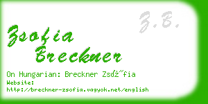 zsofia breckner business card